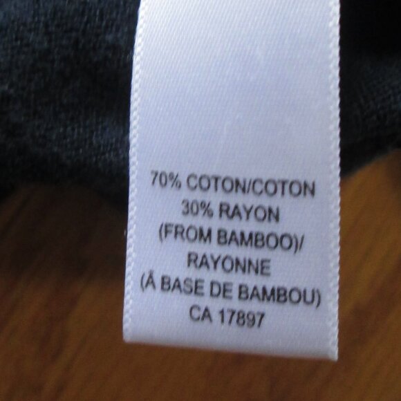 New Men's Banana Republic V-neck Navy Blue Long Sleeve T-shirt Size Small - Picture 3 of 4